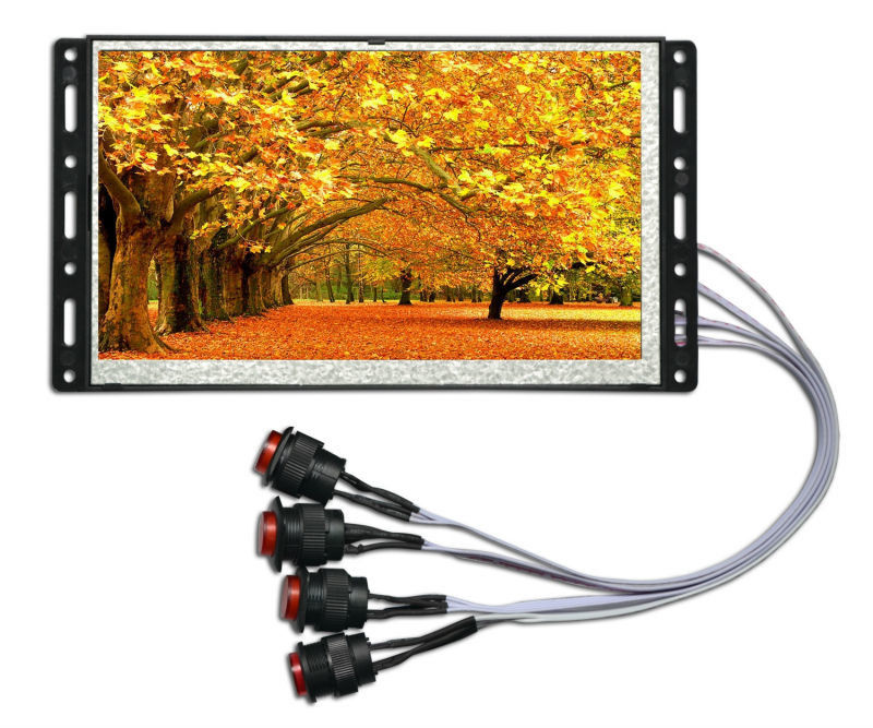 Indoor 7 Inch Retail LCD Screens , LCD Monitor Full HD 1080P Video Play Back