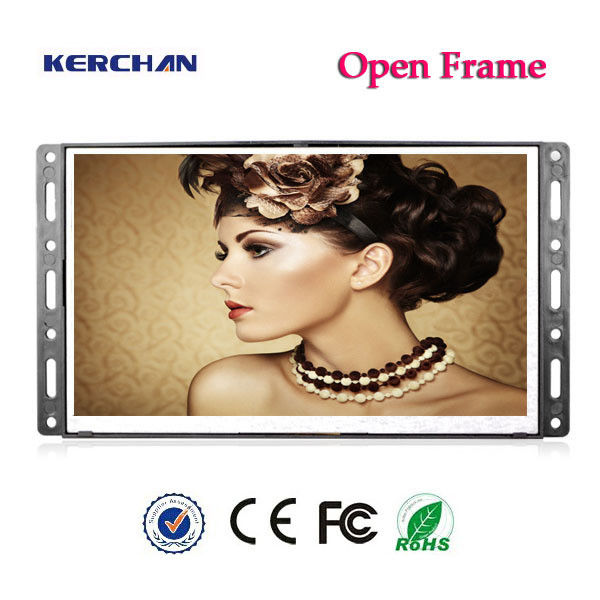 Wall Mount Open Frame Lcd Display , Lcd Advertising Screen With Battery Box